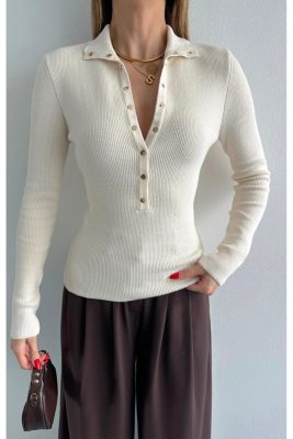 Çıtçıtlı Renata Triko Kazak